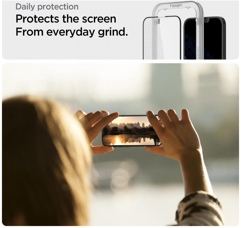 Spigen AlignMaster iPhone 13 Pro Max Screen Protector Tempered Glass 2-Pack afbeelding 9