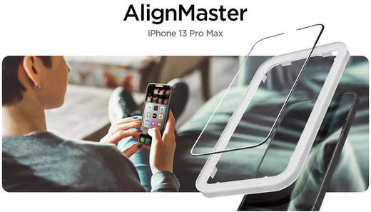 Spigen AlignMaster iPhone 13 Pro Max Screen Protector Tempered Glass 2-Pack afbeelding 12
