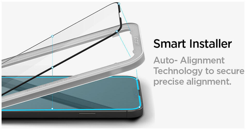 Spigen AlignMaster iPhone 13 Pro Max Screen Protector Tempered Glass 2-Pack afbeelding 4
