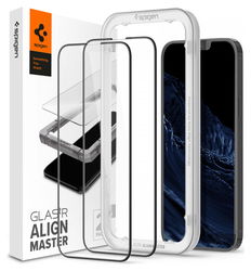 Spigen AlignMaster iPhone 13 Pro Max Screen Protector Tempered Glass 2-Pack afbeelding