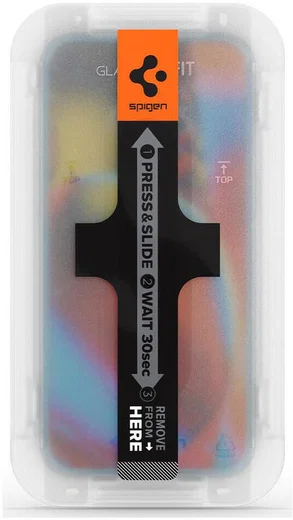 Spigen EZ Fit GLAS.tR Apple iPhone 17e/16e/14/13/13 Pro Screen Protector 2 afbeelding 2