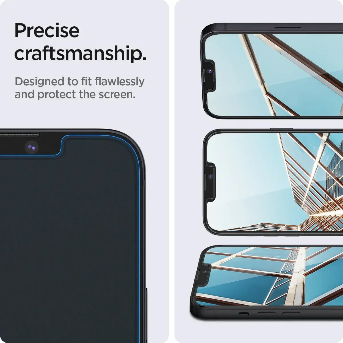 Spigen EZ Fit GLAS.tR Apple iPhone 17e/16e/14/13/13 Pro Screen Protector 2 afbeelding 6