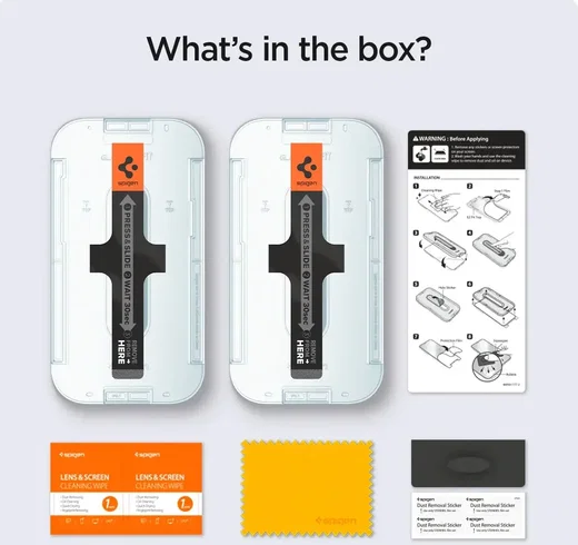 Spigen EZ Fit GLAS.tR Apple iPhone 17e/16e/14/13/13 Pro Screen Protector 2 afbeelding 9