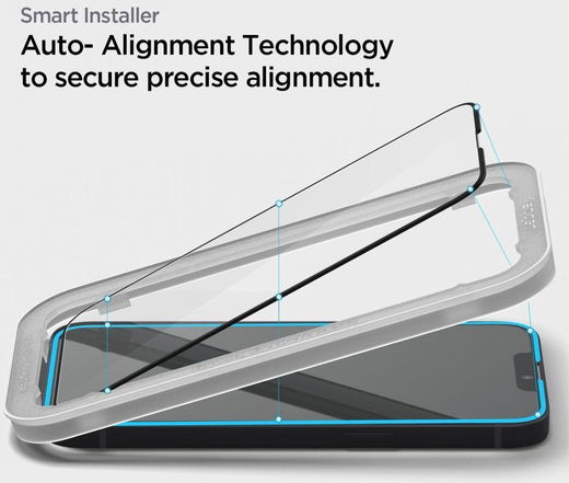 Spigen AlignMaster iPhone 16e/14/13/13 Pro Screen Protector 2-Pack afbeelding 3