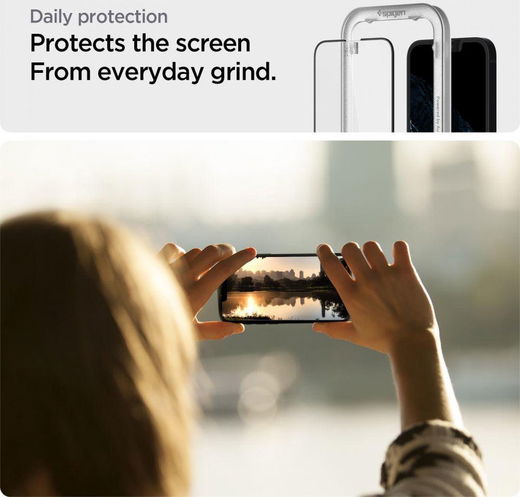 Spigen AlignMaster iPhone 16e/14/13/13 Pro Screen Protector 2-Pack afbeelding 4
