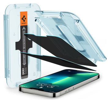 Spigen EZ Fit Glas.tR iPhone 16e / 14 / 13 / 13 Pro Privacy Glass (2-Pack)