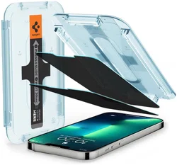 Spigen EZ Fit Glas.tR iPhone 16e / 14 / 13 / 13 Pro Privacy Glass (2-Pack) afbeelding