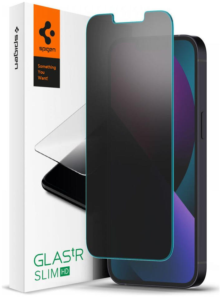 Spigen Glas.tR iPhone 17e / 16e / 14 / 13 / 13 Pro Screen Protector Privacy Glas afbeelding 1