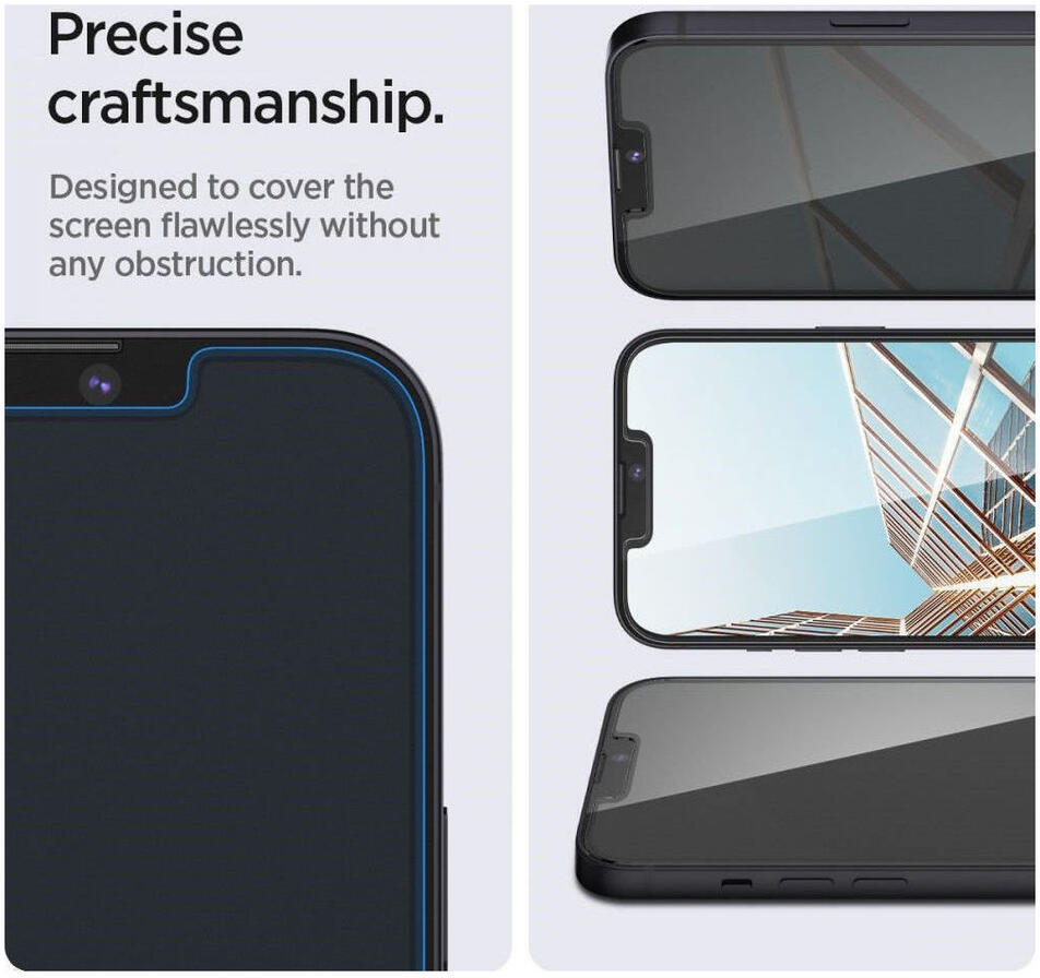 Spigen Glas.tR iPhone 17e / 16e / 14 / 13 / 13 Pro Screen Protector Privacy Glas afbeelding 6
