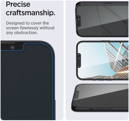 Spigen Glas.tR iPhone 17e / 16e / 14 / 13 / 13 Pro Screen Protector Privacy Glas afbeelding 6