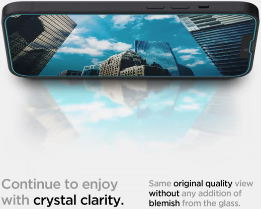 Spigen EZ Fit Glas.tR Apple iPhone 13 Mini Screen Protector (2-Pack) afbeelding 7