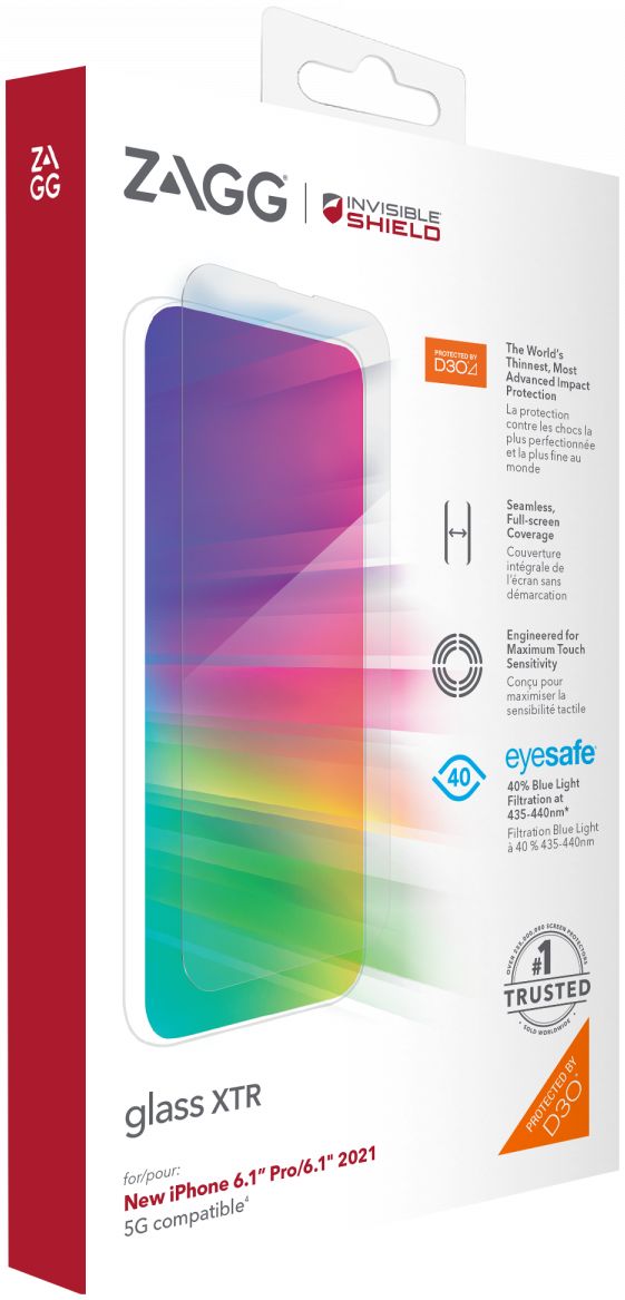 InvisibleShield XTR D3O iPhone 13 / 13 Pro Screenprotector afbeelding 1