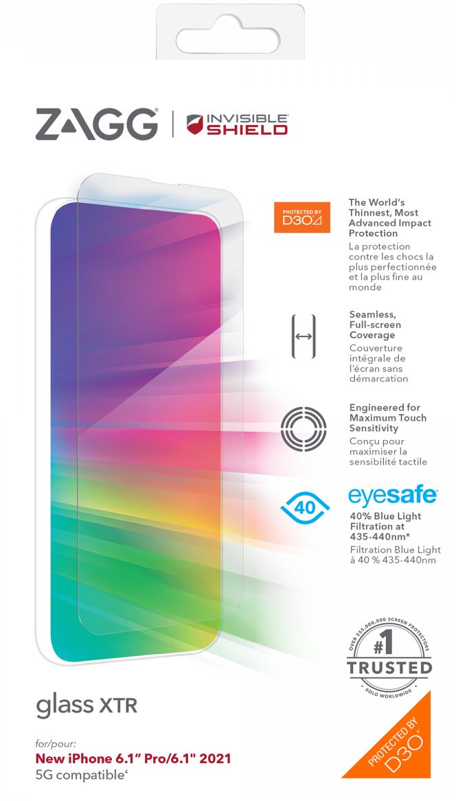 InvisibleShield XTR D3O iPhone 13 / 13 Pro Screenprotector afbeelding 12