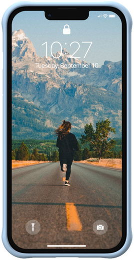 Urban Armor Gear [U] Dot Apple iPhone 13 Pro Hoesje Siliconen Blauw afbeelding 4