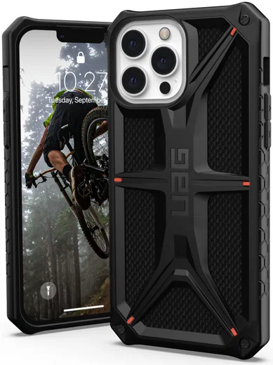 Urban Armor Gear Monarch Kevlar Series iPhone 13 Pro Max Hoesje Zwart afbeelding 2