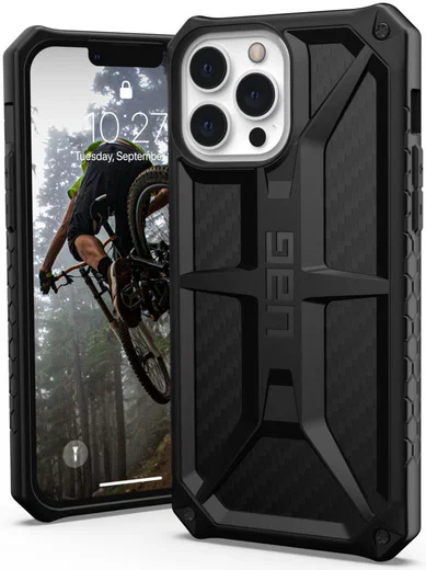 Urban Armor Gear Monarch Series iPhone 13 Pro Max Hoesje Carbon Fiber afbeelding 2