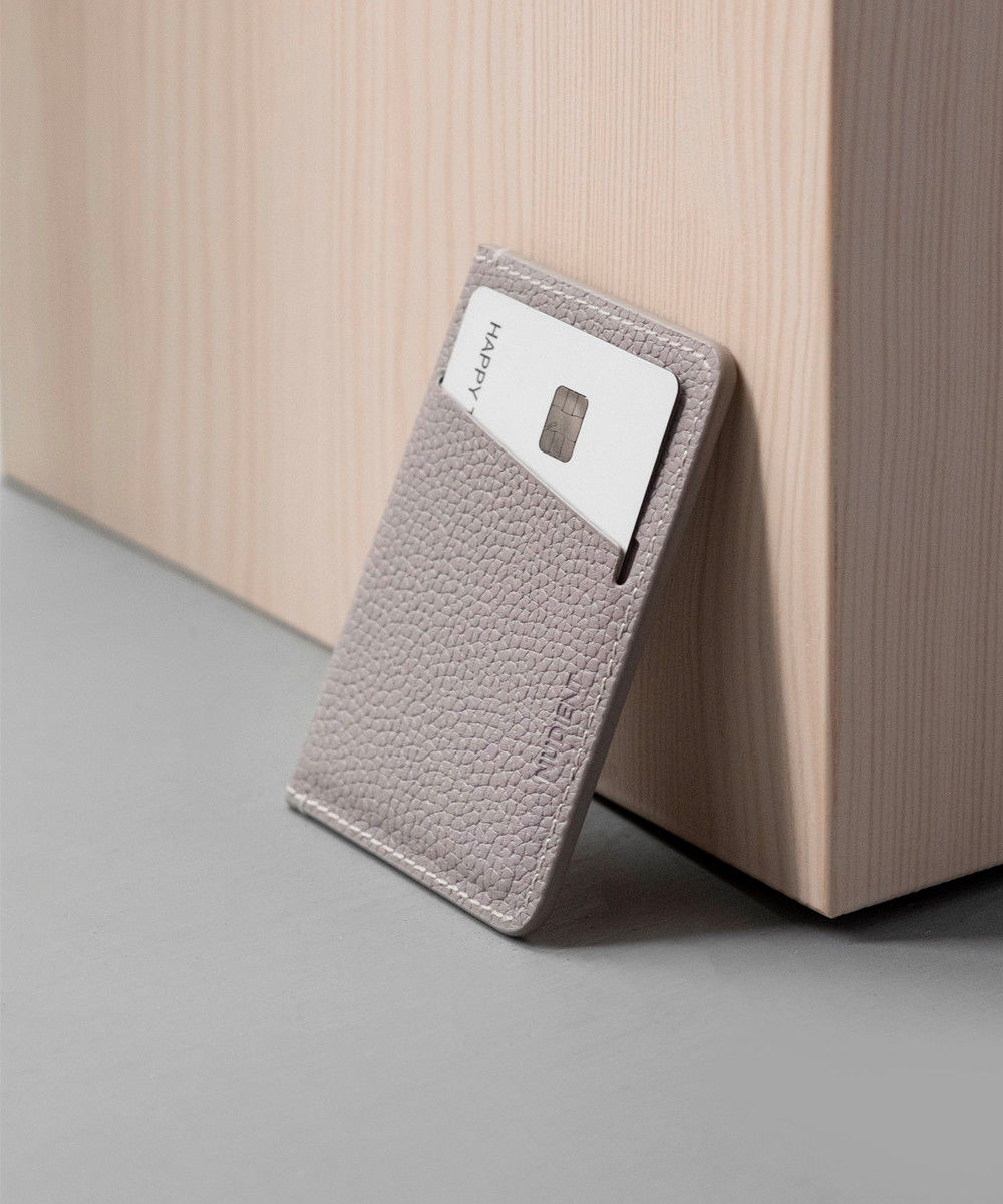 Nudient Echt Leren Kaarthouder/Pasjeshouder voor V3 Thin Cases Beige afbeelding 5