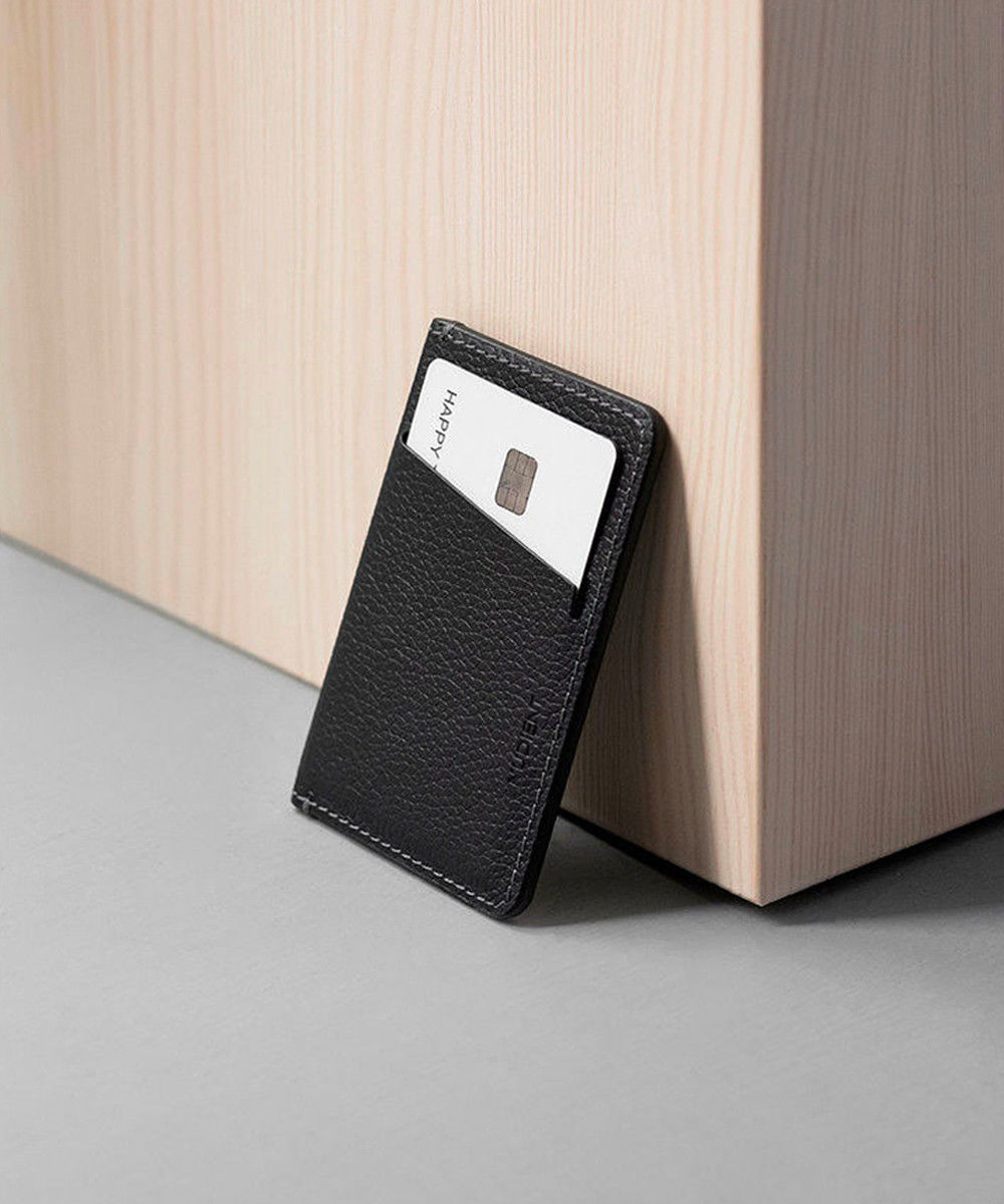 Nudient Echt Leren Kaarthouder/Pasjeshouder voor V3 Thin Cases Zwart afbeelding 7