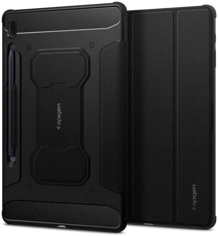 Spigen Rugged Armor Pro Samsung Galaxy Tab S7 FE Hoes Zwart afbeelding 2