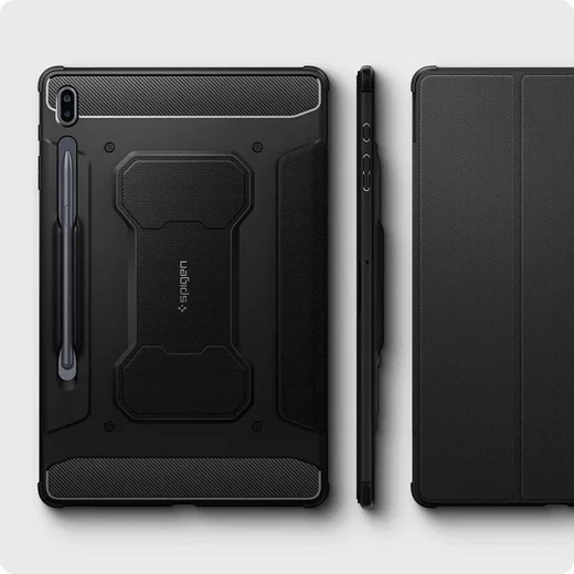 Spigen Rugged Armor Pro Samsung Galaxy Tab S7 FE Hoes Zwart afbeelding 7