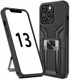 Apple iPhone 13 Pro Hoesje Hybride met Kickstand Back Cover Zwart afbeelding 1