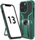 Apple iPhone 13 Pro Hoesje Hybride met Kickstand Back Cover Groen afbeelding 1