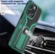 Apple iPhone 13 Pro Hoesje Hybride met Kickstand Back Cover Groen afbeelding 2