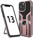 Apple iPhone 13 Pro Max Hoesje Hybride Back Cover Kickstand Rose Goud afbeelding 1