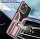Apple iPhone 13 Pro Max Hoesje Hybride Back Cover Kickstand Rose Goud afbeelding 2