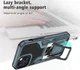Apple iPhone 13 Mini Hoesje Hybride Back Cover Kickstand Blauw afbeelding 5