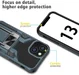 Apple iPhone 13 Mini Hoesje Hybride Back Cover Kickstand Blauw afbeelding 6
