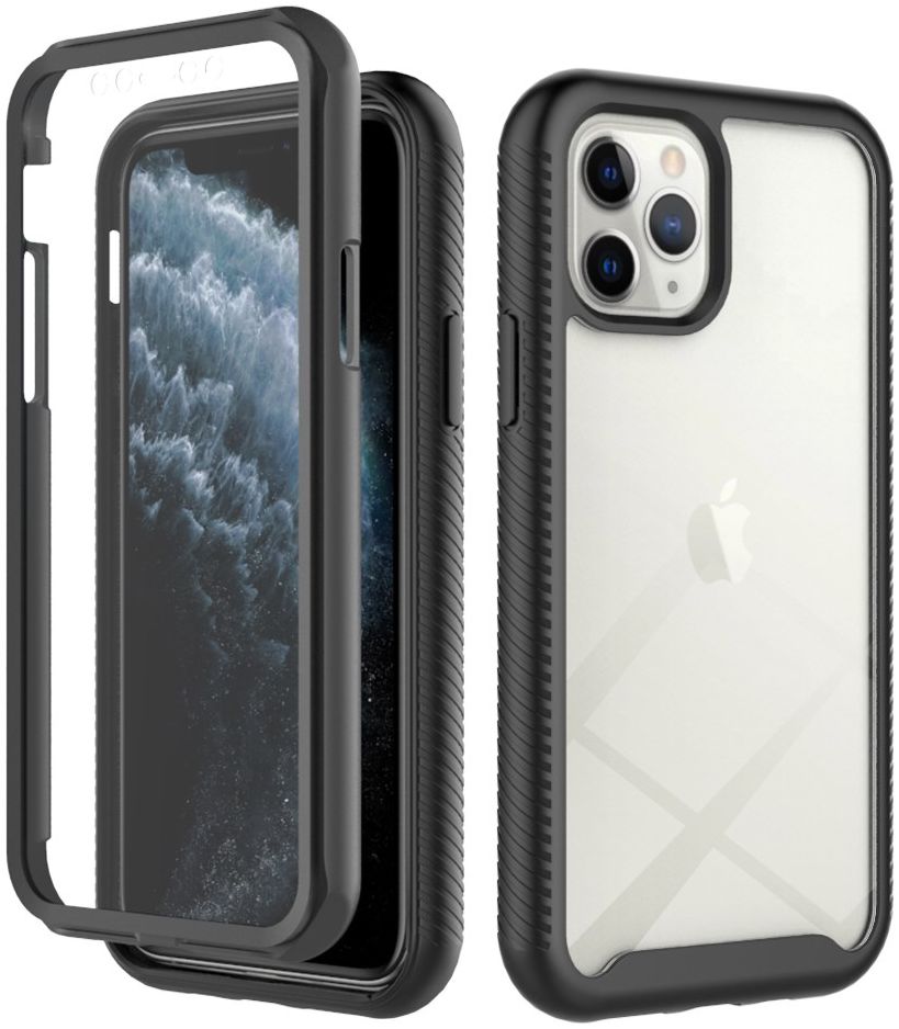 Apple iPhone XS Hoesje Full Protect 360° Cover Hybride Zwart afbeelding 1