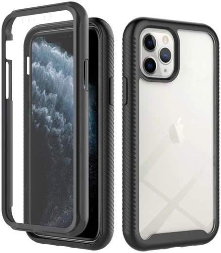 Apple iPhone XS Hoesje Full Protect 360° Cover Hybride Zwart afbeelding 1