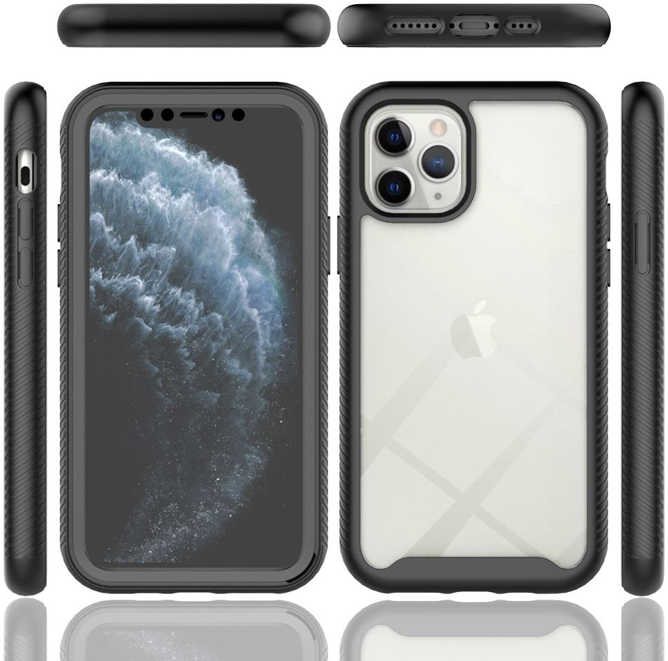 Apple iPhone XS Hoesje Full Protect 360° Cover Hybride Zwart afbeelding 10