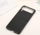 Samsung Galaxy Z Flip 3 Hoesje Back Cover Echt Leer Zwart afbeelding 3
