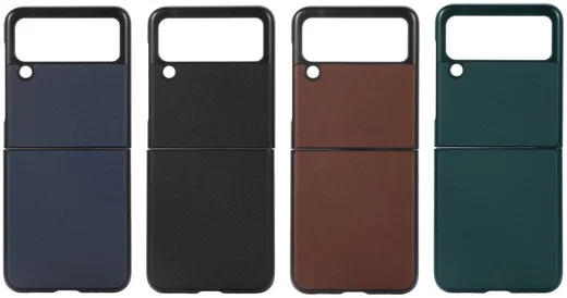 Samsung Galaxy Z Flip 3 Hoesje Back Cover Echt Leer Zwart afbeelding 4