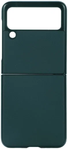 Samsung Galaxy Z Flip 3 Hoesje Back Cover Echt Leer Groen afbeelding 1