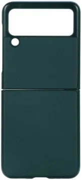 Samsung Galaxy Z Flip 3 Hoesje Back Cover Echt Leer Groen