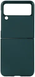 Samsung Galaxy Z Flip 3 Hoesje Back Cover Echt Leer Groen afbeelding