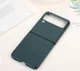 Samsung Galaxy Z Flip 3 Hoesje Back Cover Echt Leer Groen afbeelding 3