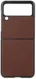 Samsung Galaxy Z Flip 3 Hoesje Back Cover Echt Leer Bruin afbeelding 1