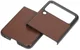 Samsung Galaxy Z Flip 3 Hoesje Back Cover Echt Leer Bruin afbeelding 2