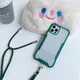 Samsung Galaxy A22 5G Hoesje met Koord Back Cover Keycord Zwart afbeelding 4