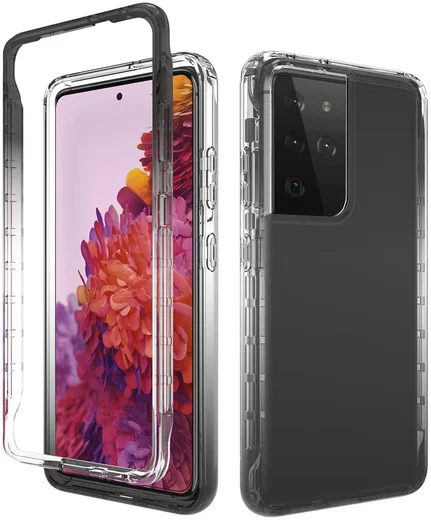 Samsung Galaxy S21 Ultra Hoesje Volledig Schokbestendig Cover Zwart afbeelding 1