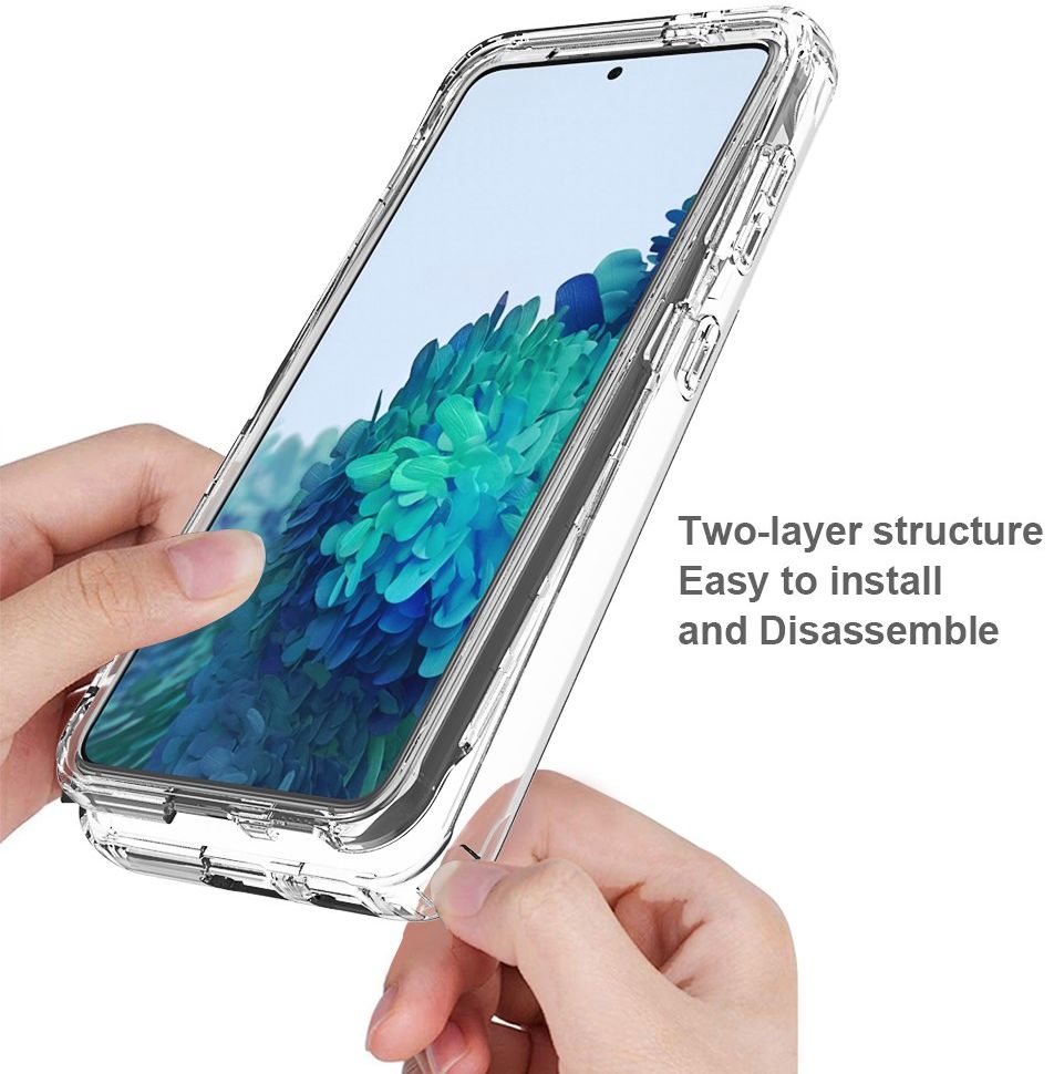 Samsung Galaxy S21 Hoesje Volledig Schokbestendig Hybride Cover Clear afbeelding 6