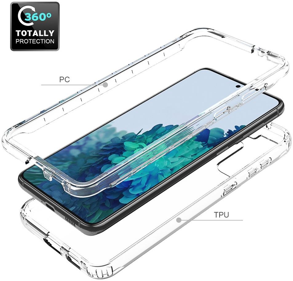 Samsung Galaxy S21 Plus Hoesje Volledig Schokbestendig Zwart afbeelding 4