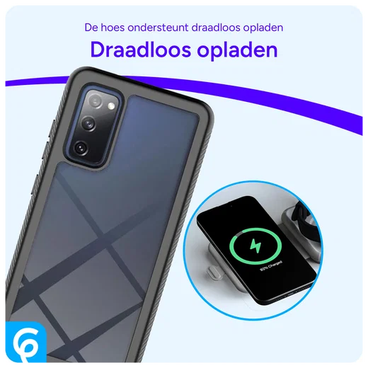 Samsung Galaxy S20 FE Hoesje Full Protect 360° Cover Hybride Zwart afbeelding 7