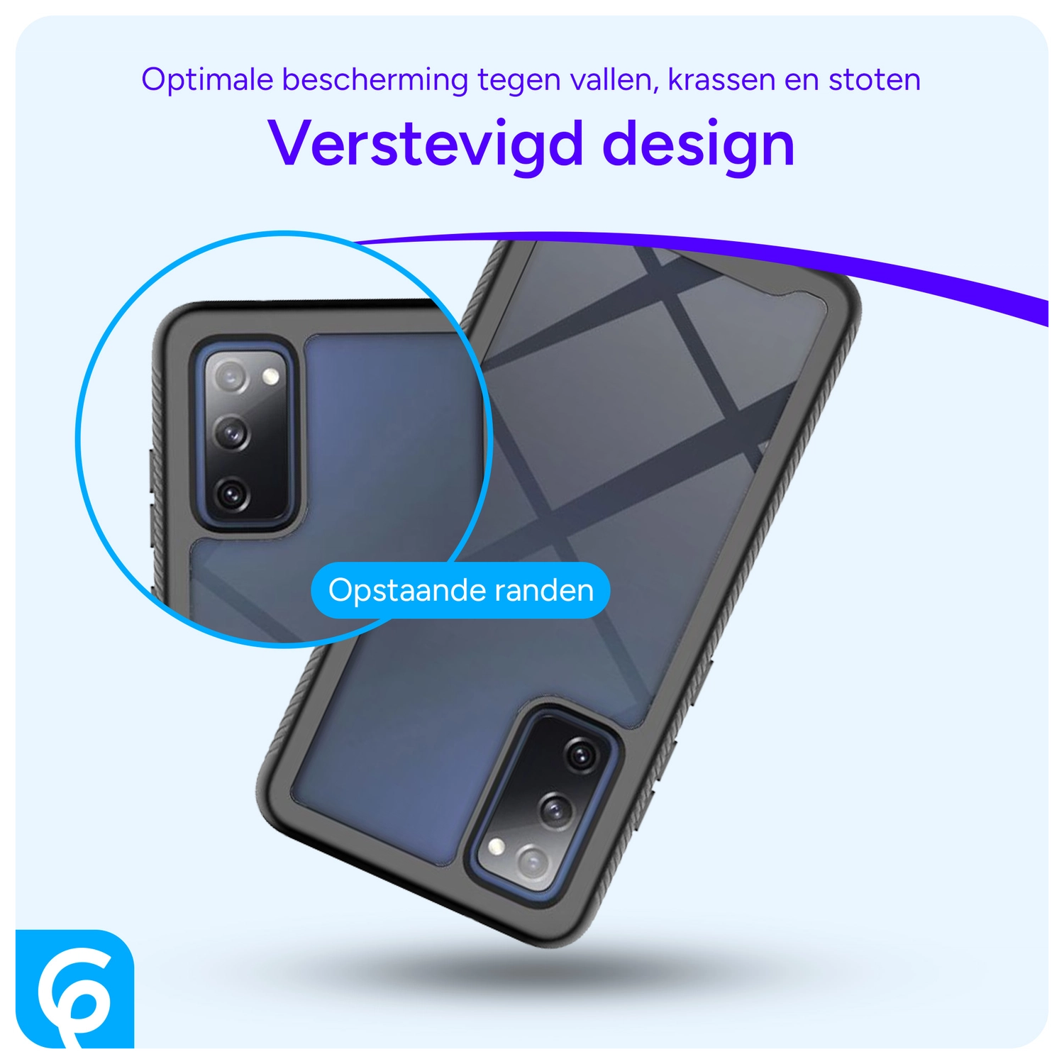 Samsung Galaxy S20 FE Hoesje Full Protect 360° Cover Hybride Zwart afbeelding 2