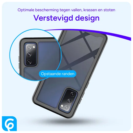 Samsung Galaxy S20 FE Hoesje Full Protect 360° Cover Hybride Zwart afbeelding 2