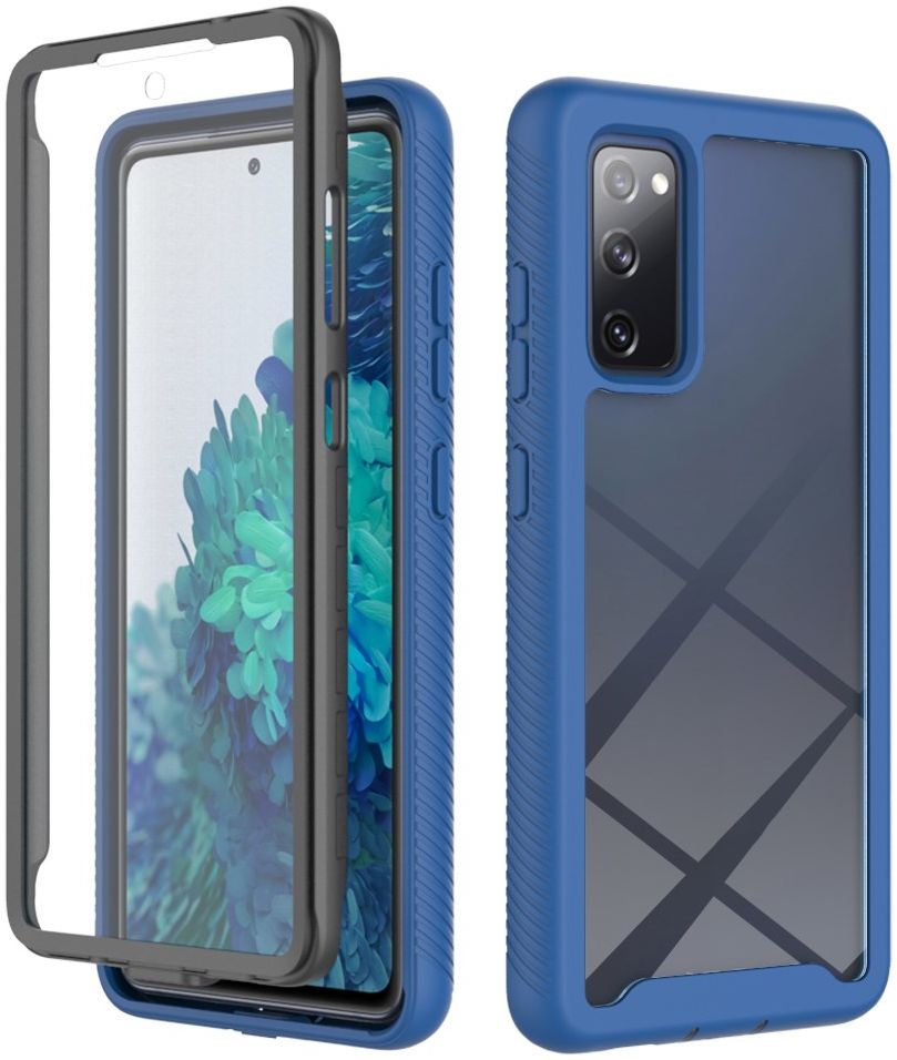 Samsung Galaxy S20 FE Hoesje Full Protect 360° Cover Hybride Blauw afbeelding 1